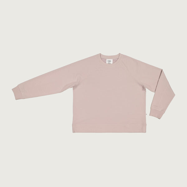 Organic cotton merino women's top in oyster pink