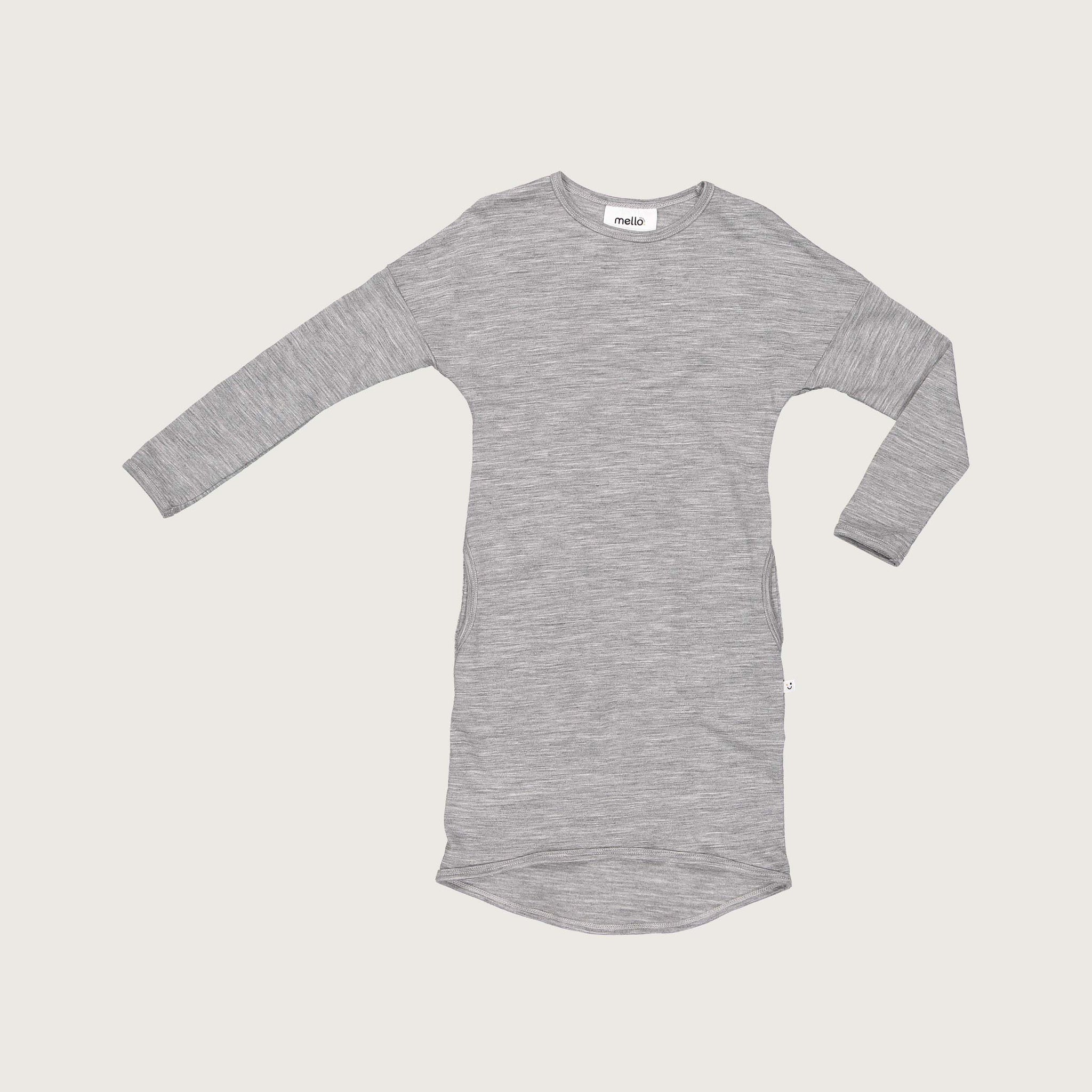 Merino slouch dress grey marl