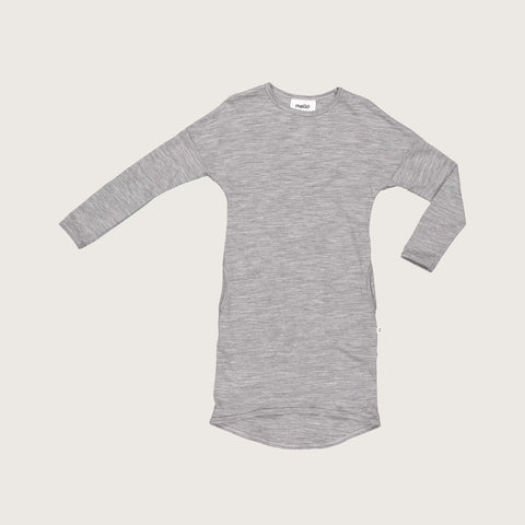 Merino slouch dress grey marl