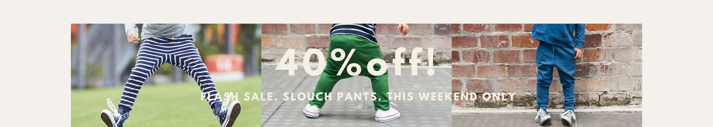40% off slouch pants