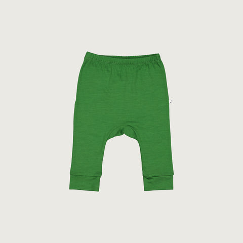 Merino baby slouch pants moss green